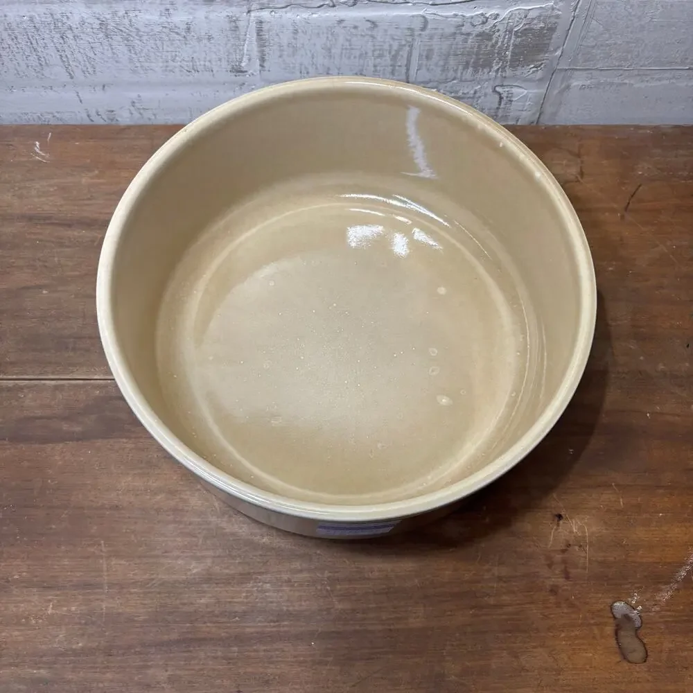 Large Beige P Home Stoneware Bowl Made in Portugal